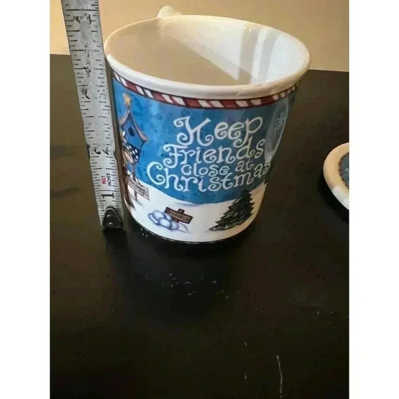 “Keep Friends Close at Christmas” Snowman Mug - Picture 5 of 8